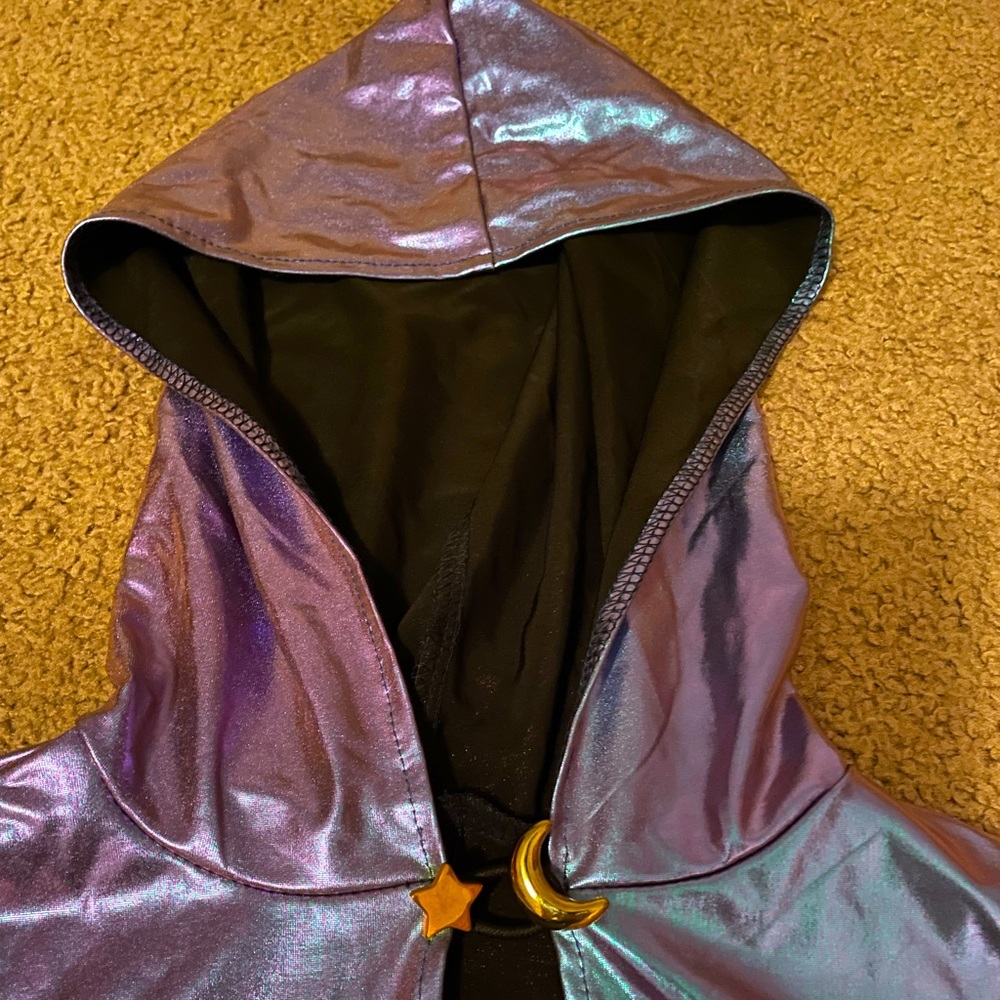 Beautiful, handmade, iridescent cape.